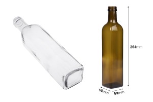 Γυάλινο μπουκάλι 500 ml Marasca με στόμιο PP 31.5 - 50 τμχ-εικόνα_διαστάσεις
