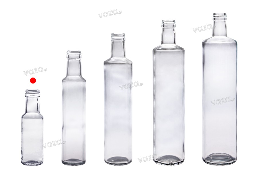 Caramel glass bottle 100 ml Dorica with spout PP 31.5 - 120 pcs