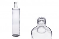 Glasflasche 1000 ml Dorica transparent mit Ausgießer PP 31,5 - 35 Stk