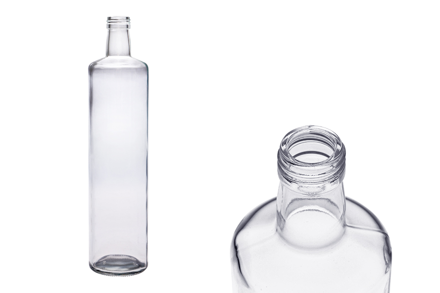 Γυάλινο μπουκάλι 1000 ml Dorica διάφανο με στόμιο PP 31.5 - 35 τμχ Γυάλινο μπουκάλι 1000 ml Dorica διάφανο με στόμιο PP 31.5 - 35 τμχ