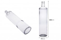 Glass bottle 1000 ml Dorica transparent with spout PP 31.5 - 35 pcs