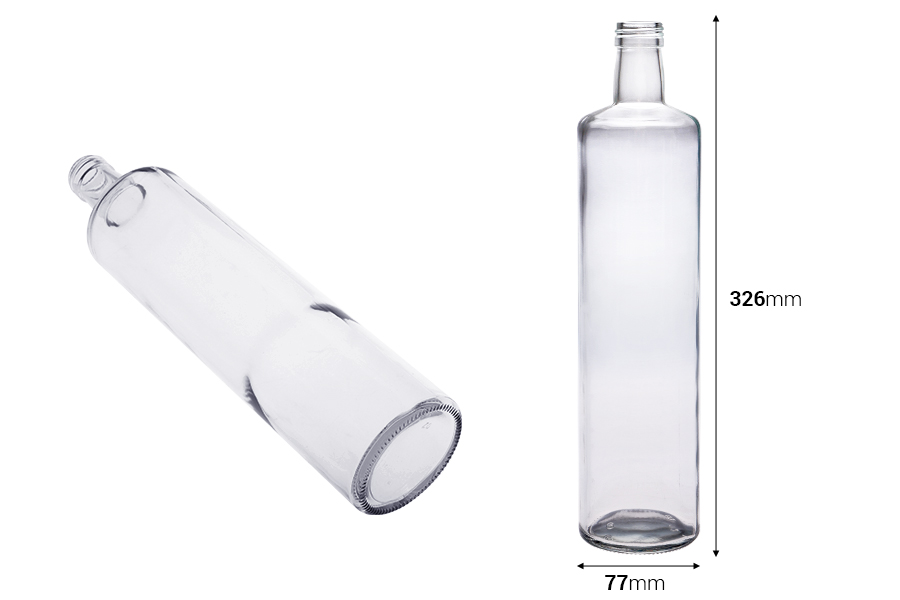 Γυάλινο μπουκάλι 1000 ml Dorica διάφανο με στόμιο PP 31.5 - 35 τμχ Γυάλινο μπουκάλι 1000 ml Dorica διάφανο με στόμιο PP 31.5 - 35 τμχ