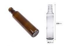 Bouteille en verre 250 ml Dorica avec bec verseur PP 31,5 - 60 pcs