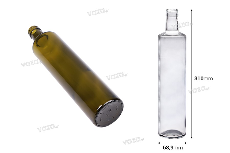 Bouteille en verre 750 ml Dorica avec bec verseur PP 31,5 - 35 pcs