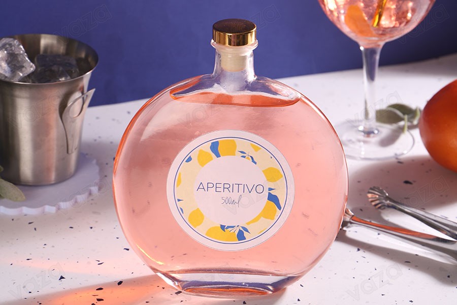 Bottiglia in vetro da 250 ml di forma ovale-gruppo_immagini