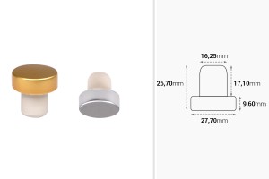 Tappo in silicone sintetico Φ 16-εικόνα_διαστάσεις