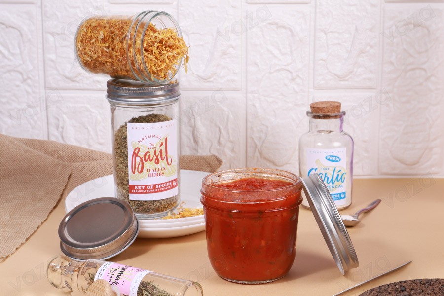 Kavanoz qelqi 200 ml me kapak alumini ngjyrë argjendi - 6 copë Kavanoz qelqi 200 ml me kapak alumini ngjyrë argjendi - 6 copë-imazh_grup