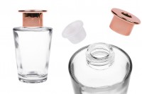 Flacon de sticlă de 100 ml cu inel și capac pentru parfum de cameră