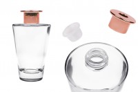 Flacon de sticlă de 200 ml cu inel și capac pentru parfum de cameră