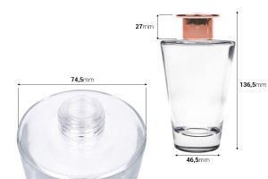Flacon en verre de 200 ml avec anneau et bouchon pour parfum d'ambiance-εικόνα_διαστάσεις