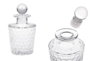 Geprägte Glasflasche 150 ml mit Glasverschluss-produktbild