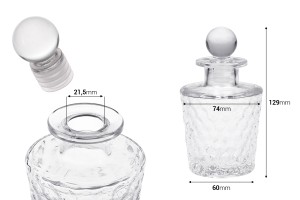 Geprägte Glasflasche 150 ml mit Glasverschluss-bildabmessungen