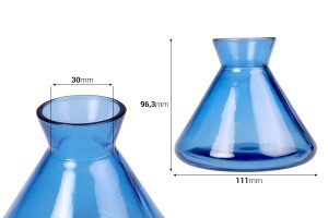 Bottiglia decorativa in vetro blu da 200 ml per profumazione d'ambiente-εικόνα_διαστάσεις