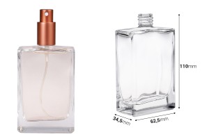Flacon de parfum rectangulaire en verre 100 ml (18/415)-2