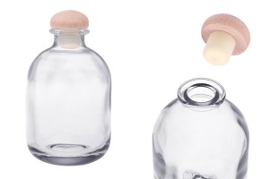 Glasflasche 370 ml mit Silikonkorken mit Holzkopf-εικόνα_προϊοντική