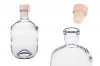 Flacon en verre de 330 ml avec bouchon en silicone et tête en bois