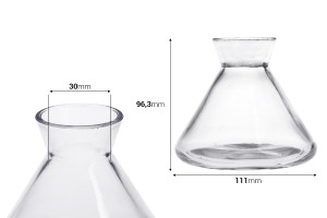 Bottiglia decorativa in vetro da 200 ml per profumare l'ambiente-εικόνα_διαστάσεις