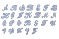 Καλούπι σιλικόνης καλλιγραφικό γράμμα αλφαβήτου για υγρό γυαλί - 1 τμχ