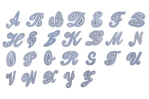 Moule en silicone pour lettres de l'alphabet et calligraphie en verre liquide - 1 pièce-εικόνα_προϊοντική