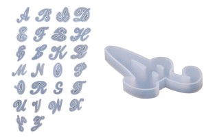 Moule en silicone pour lettres de l'alphabet et calligraphie en verre liquide - 1 pièce-εικόνα_διαστάσεις