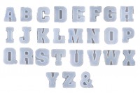 Formă din silicon cu litere alfabetului englezesc pentru sticlă lichidă - 1 buc