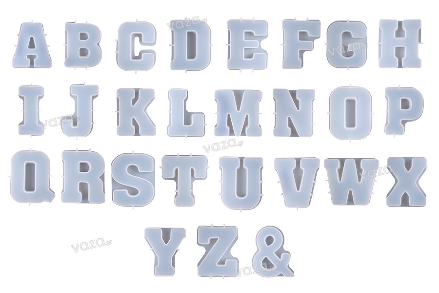 Stampo in silicone per lettere dell'alfabeto inglese per vetro liquido - 1 pz