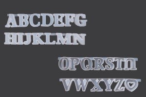 Moule en silicone lettres de l'alphabet anglais pour résine époxy-1
