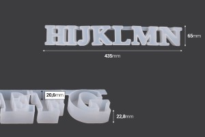 Moule en silicone lettres de l'alphabet anglais pour résine époxy-2
