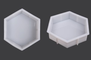 Hexagone Moule en silicone pour résine époxy-1