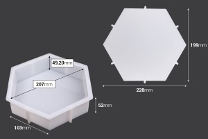 Hexagone Moule en silicone pour résine époxy-2