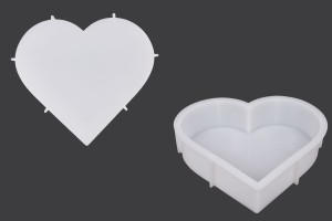 Moule en silicone pour résine époxy en forme de coeur-1