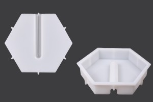 Hexagone mοld en silicone pour pot avec support pour tubes à essai-1
