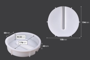 Moule rond en silicone pour pot avec support pour tubes à essai-2