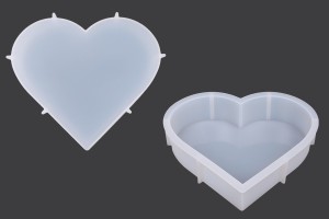 Moule en silicone doux en forme de Cœur profond pour résine époxy-1