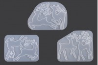 Christmas silicone mold with two reindeers