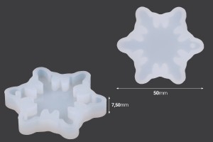 Silikonform für Ornamente in Form einer kleinen Schneeflocke-εικόνα_διαστάσεις