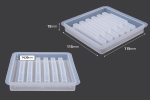 Moule en silicone Βoîte de rangement pour dessous de verre-2