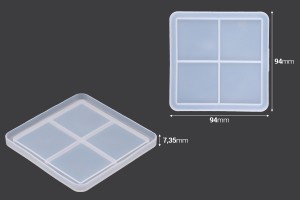 Moule en silicone pour sous-verre Carré-bildabmessungen