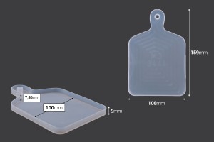 Silikonform für quadratische Wurstplatte 159x108 mm-εικόνα_διαστάσεις