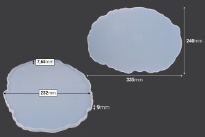 Moule en silicone ovale irrégulier pour Plateau-2