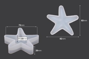 Moule en silicone Étoile De Mer-εικόνα_διαστάσεις