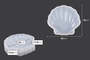 Stampo in silicone Conchiglia-εικόνα_διαστάσεις