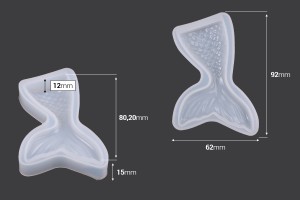 Moule en silicone Queue de Sirène-εικόνα_διαστάσεις