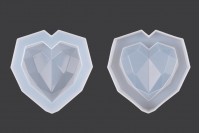 3D Heart Silicone Mold 88x87 mm 
