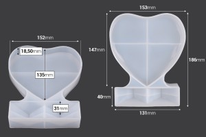 Kallëp silikoni për kornizën e fotografive në formë zemre-dimensioni_immagine