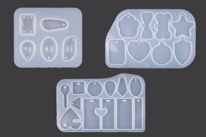 LOT de moules en silicone de formes variées pour réaliser des porte-clés et des bijoux - 3 pièces-εικόνα_προϊοντική