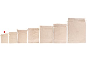 Beutel 80x100mm Baumwolle in Beige - 50 Stück-εικόνα_σύνθεση