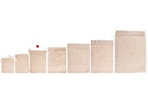 Sac 125x175 mm coton de couleur beige - 50 pcs-5