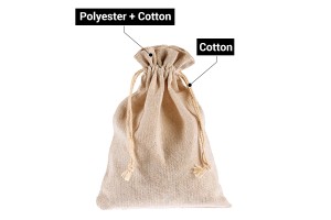 Sac 125x175 mm coton de couleur beige - 50 pcs-6