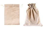 Bag 150x200 mm cotton in beige color - 50 pcs